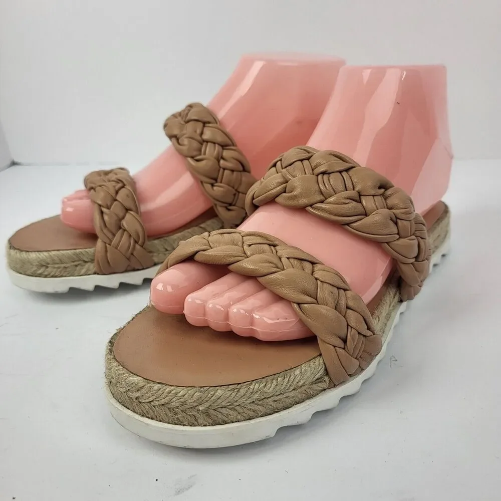 Marc Fisher Jaimee Espadrille Slide Sandal Leather